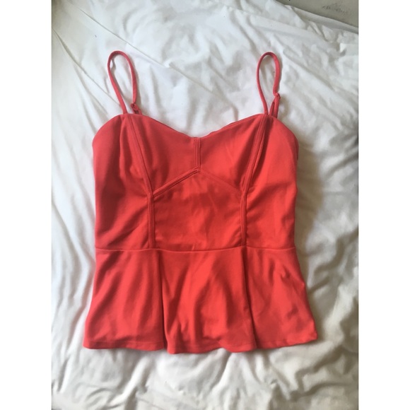 COPY - 2b BEBE NWT - Peplum Dark Pink Tank Top - Large - Picture 2 of 9